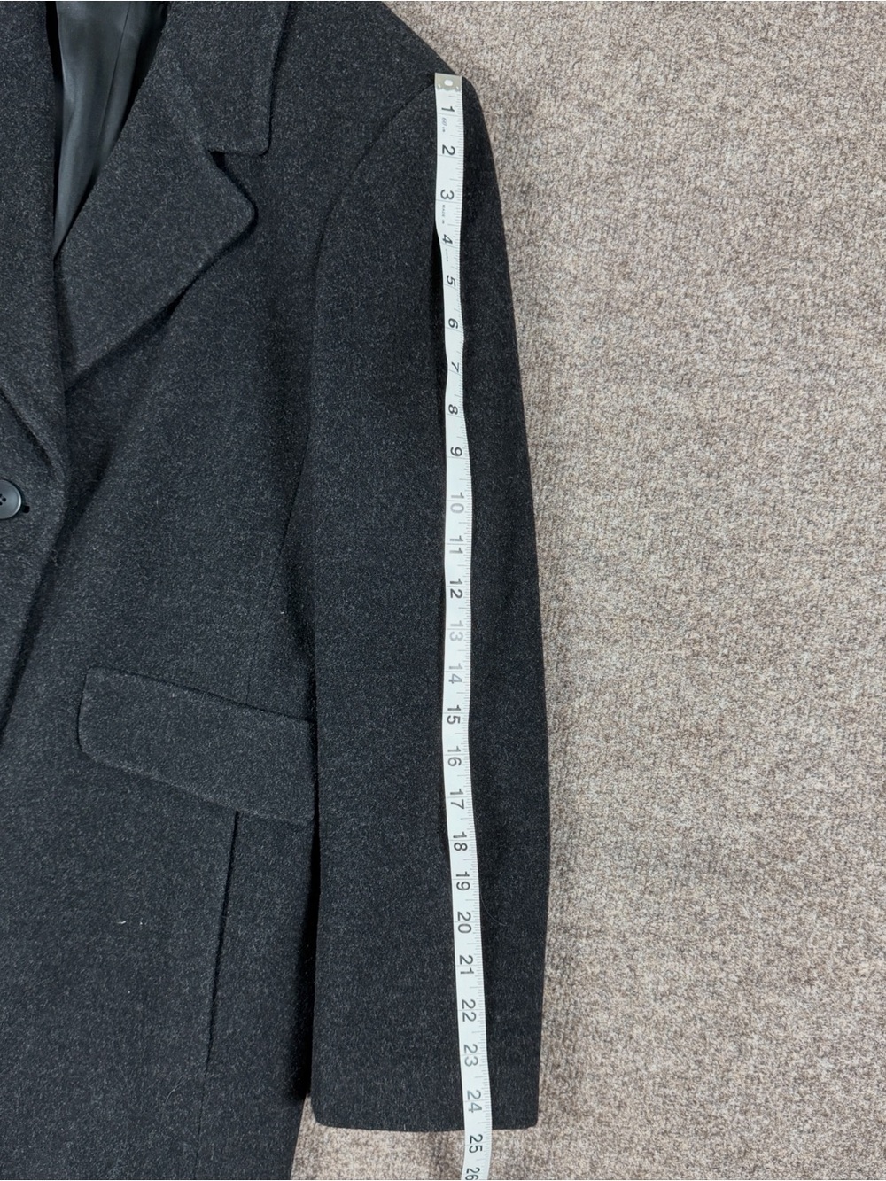 Vintage Forecaster Grey Long Wool Cashmere Overcoat Womens 10 Medium Winter Coat - Picture 6 of 10